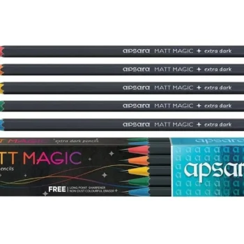 Apsara Matt Magic 2.0 Extra Dark Pencils, Pack of 1 (10 Pencils)