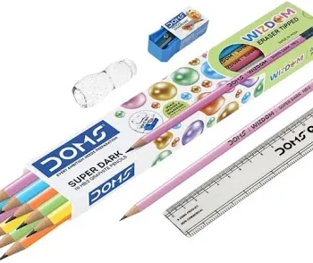 DOMS Wizdom Pencils – Premium HB/2 Graphite Pencils | Smooth Writing | Non-Toxic | Pack of 10