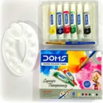 DOMS Watercolor Tubes – 6 Shades | Vibrant & Smooth | Non-Toxic | Ideal for School & Art Projects