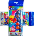DOMS Watercolor Cakes – 12 Shades | Vibrant & Smooth | Non-Toxic | Ideal for School & Art Projects