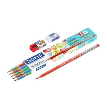 DOMS Pencil Y1 + Super Dark HB/2 Graphite Pencil Box Pack (Pack of 10)