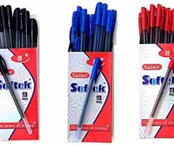 Saino Softek Ballpoint Pen | Smooth Ink Flow | Comfortable Grip | Durable Body | Ideal for School & Office