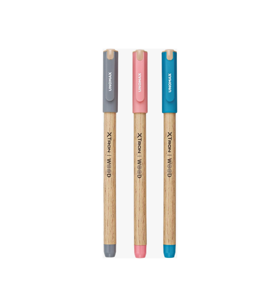 unomax-xtron-wood-liquid-ball-pen-10-pens-pack