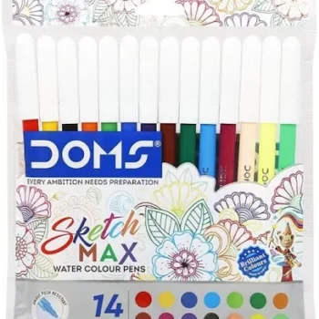 DOMS Sketch Max Water Colour Pens 14 Shades | Vibrant Washable Colouring Pens for Kids, Artists & School Projects