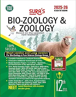SURA’S 12th Standard Bio-Zoology & Zoology Guide (Short & Long Version) – English Medium | 2025-26 Latest Updated Edition
